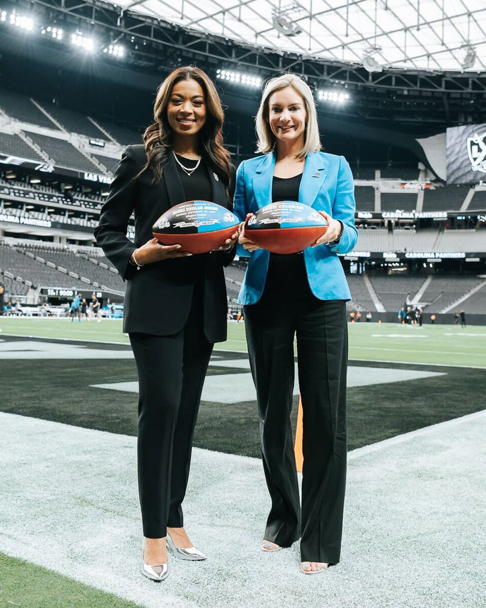 NFL (@nfl) on Twitter photo A first for Kristi Coleman and Sandra Douglass Morgan ❤️
<a href="/Panthers/">Carolina Panthers</a> vs. <a href="/Raiders/">Las Vegas Raiders</a> is the first matchup between NFL clubs with female presidents in NFL history! A first for Kristi Coleman and Sandra Douglass Morgan ❤️
<a href="/Panthers/">Carolina Panthers</a> vs. <a href="/Raiders/">Las Vegas Raiders</a> is the first matchup between NFL clubs with female presidents in NFL history!