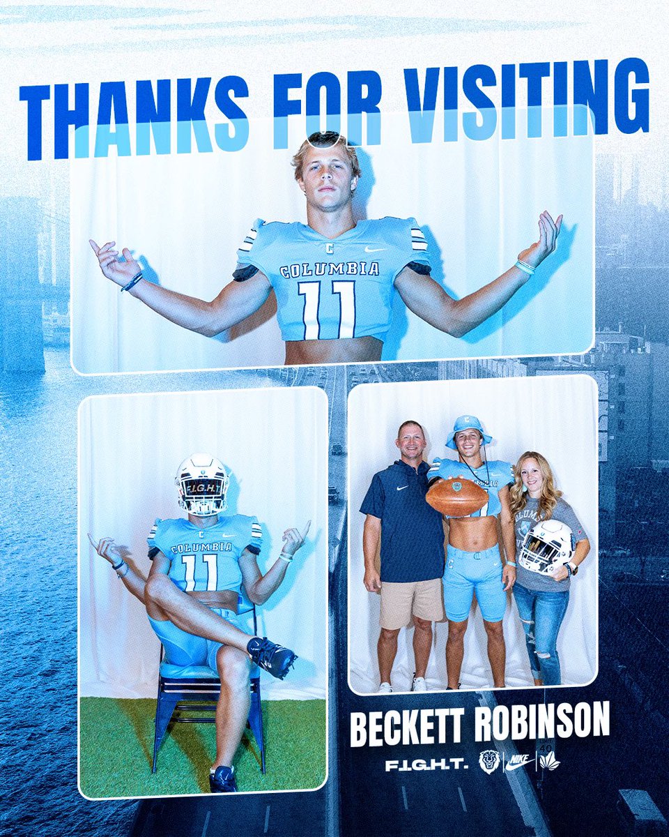 Beckett Robinson (@robinsonb_22) on Twitter photo Had a great time in NYC!! Can’t wait to be back! <a href="/CULionsFB/">Columbia Football</a> <a href="/Coach_Poppe/">Jonathan Poppe</a> <a href="/CoachAJG/">AJ Gallagher</a> <a href="/SSmith_II/">Coach Seitu</a> <a href="/CoachManion_/">Joe Manion</a> Had a great time in NYC!! Can’t wait to be back! <a href="/CULionsFB/">Columbia Football</a> <a href="/Coach_Poppe/">Jonathan Poppe</a> <a href="/CoachAJG/">AJ Gallagher</a> <a href="/SSmith_II/">Coach Seitu</a> <a href="/CoachManion_/">Joe Manion</a>