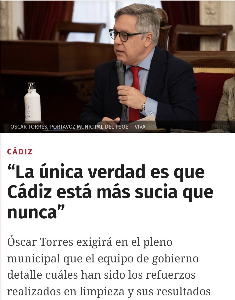 OscarTorresCFS's tweet photo. Nuevamente presentamos una moción al pleno del ayuntamiento de Cádiz relativa al lamentable estado de suciedad en la que se encuentra la ciudad.

Ya es hora de que Bruno García se tome en serio este asunto de máxima prioridad para l@s gaditan@s.

https://t.co/tD21oHrXfy https://t.co/c1lc8BzYsH