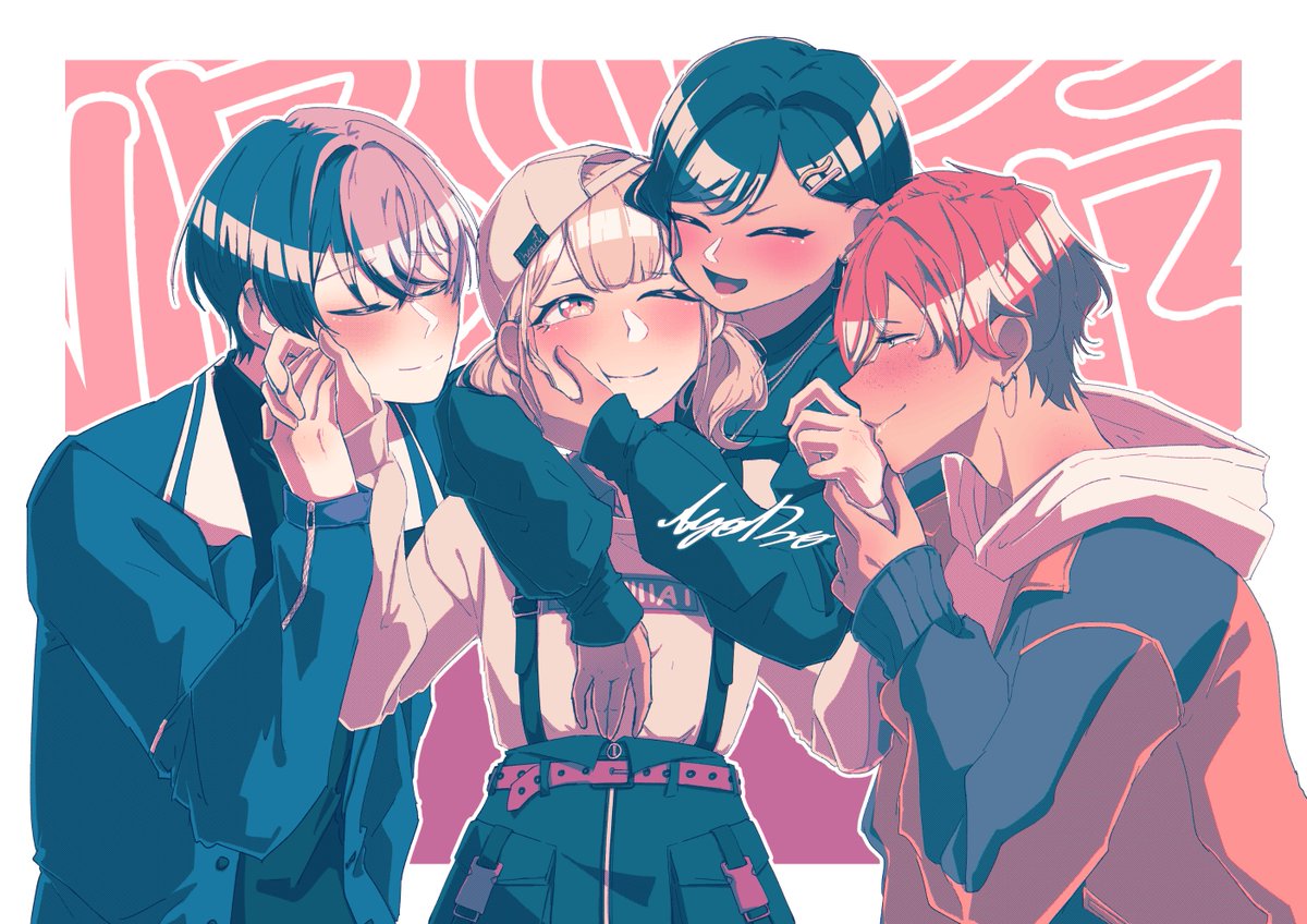 ayabooart's tweet photo. so basically they are all in love #polysquad #prsk_FA https://t.co/sqjH5lyHaV