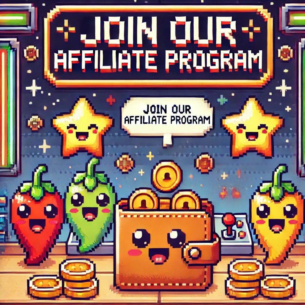We’re excited to announce the launch of the Pixel Peppers Affiliate Program! Help us bring our retro-inspired hot sauces to life and earn 10% commission on every sale. Sign up and join us on this spicy journey!

…rs-retro-hot-sauces-to.kickbooster.me/boost/bring-pi… 

#PixelPeppers #HotSauce #AffiliateProgram