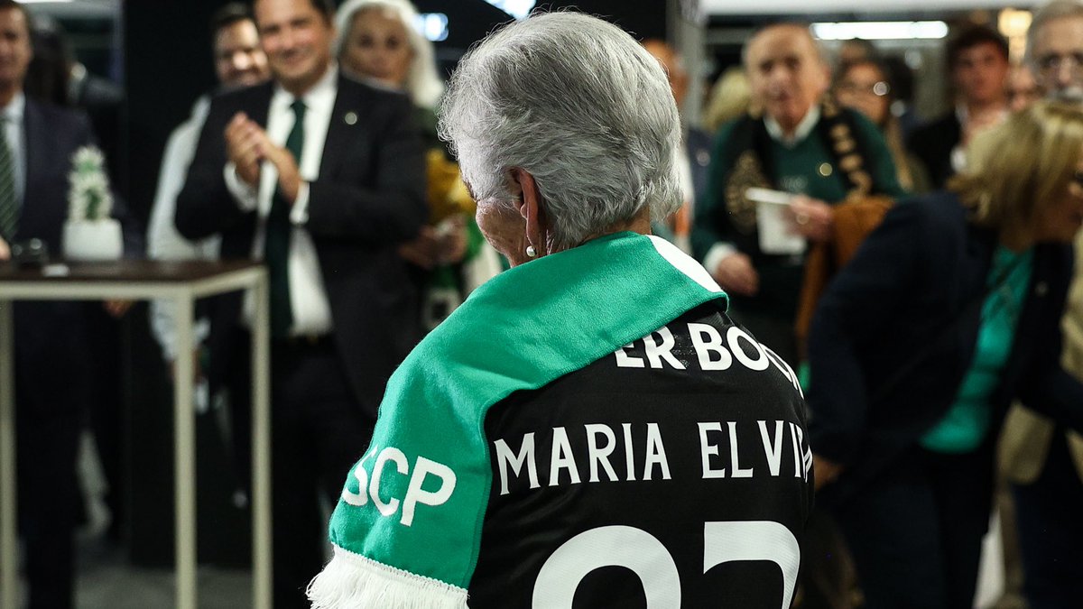 SportingCP's tweet photo. Bem-vinda D. Maria Elvira 💚 https://t.co/P3ztbQE4o6