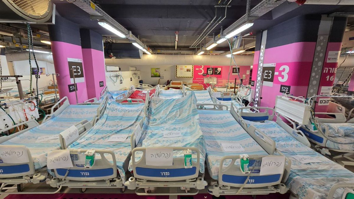IsraelinUSA's tweet photo. The underground bunkers at Rambam Hospital in Haifa are preparing for the worst-case scenario. 

This highlights the difference between Israel and the terrorists: 

Israel builds bunkers to protect civilians, while Hezbollah and Hamas use them to shield themselves. https://t.co/5VjJOcRgNU