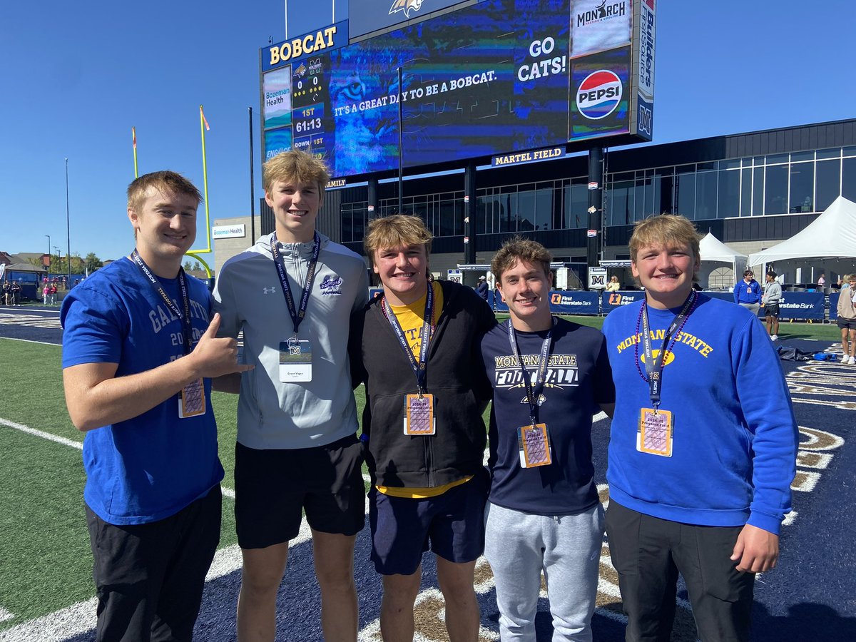 CarterDahlke21's tweet photo. Thank you @MSUBobcats_FB for the great gameday visit!! @CoachBSheph @bvigen @C_Arbizzani @CoachUdy @CoachBobbyDaly @CoachSammyMix https://t.co/QY9FvzG9Fd