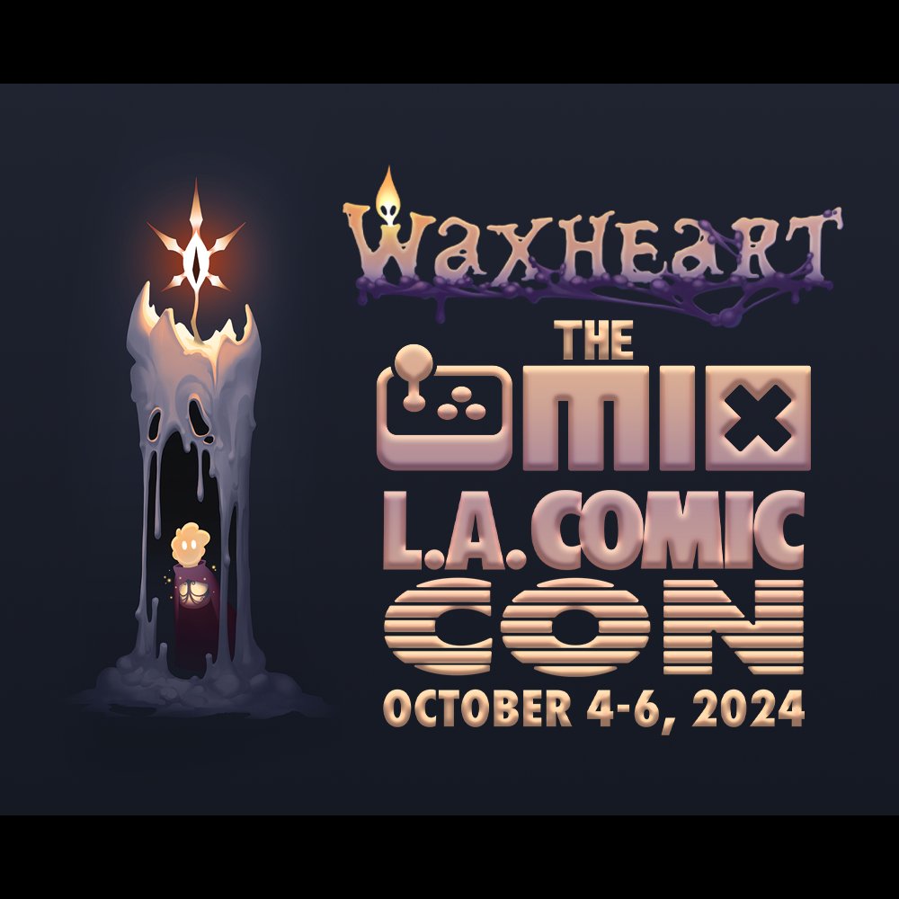 We're excited to announce that WaxHeart will be at LA Comic Con with The MIX October 4th-6th! Visit us in the West Hall to get a first look at our updated Ruined Village Demo before it goes live on Steam 👀🕯️💛