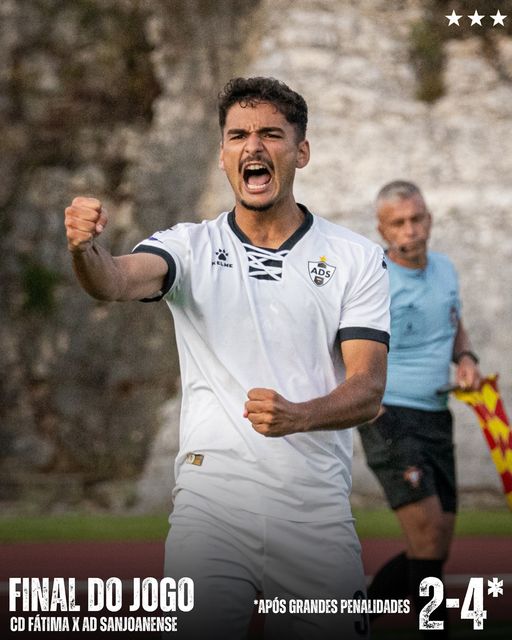 Sanjoanense segue em frente na Taça de Portugal após vencer em Fátima nas grandes penalidades.