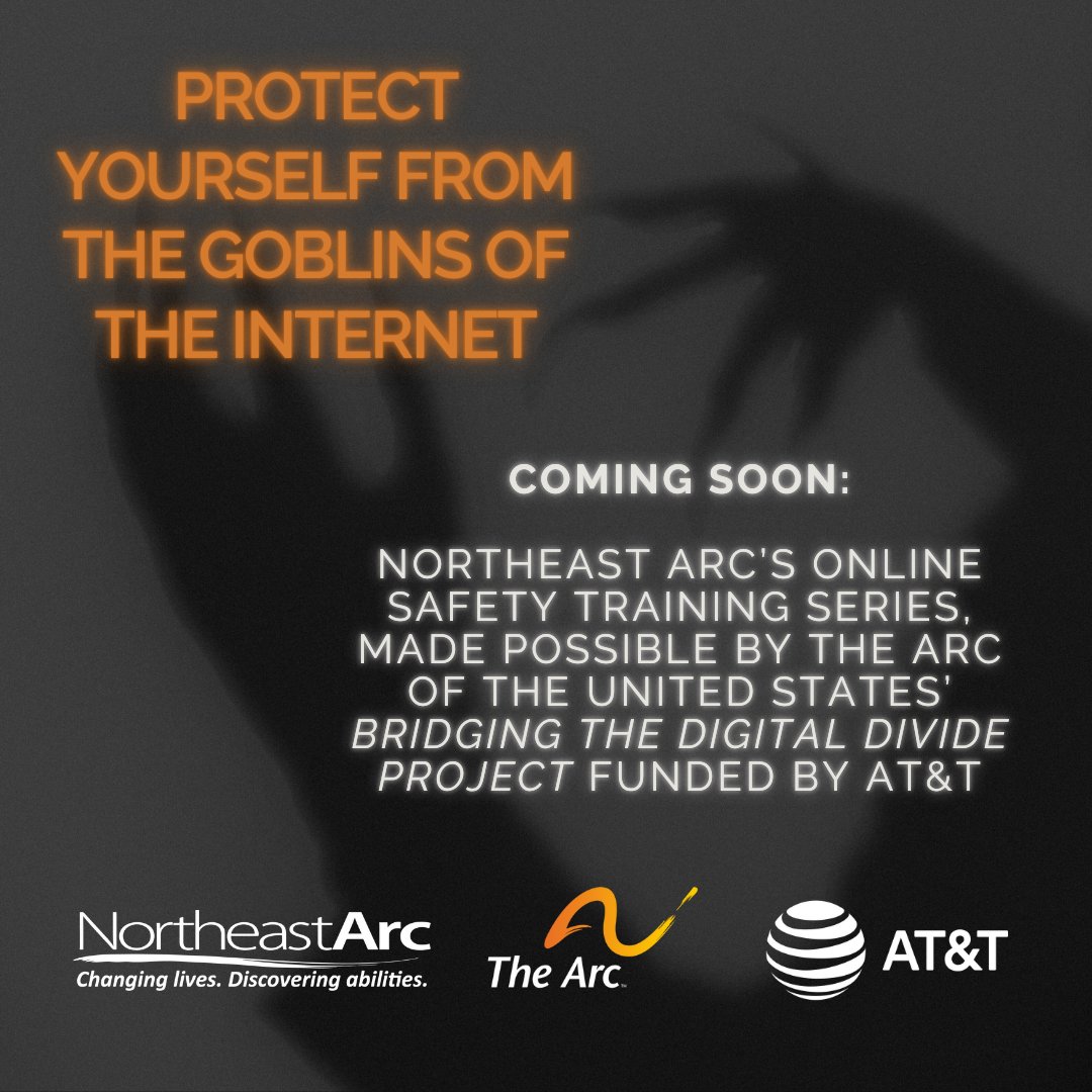 Stay tuned for more info on our upcoming online safety series made possible by @thearcus and funded by <a href="/ATT/">AT&T</a>. Safety will be the first in a series of training topics offered to empower people with intellectual and developmental disabilities and/or Autism through access to tech.
