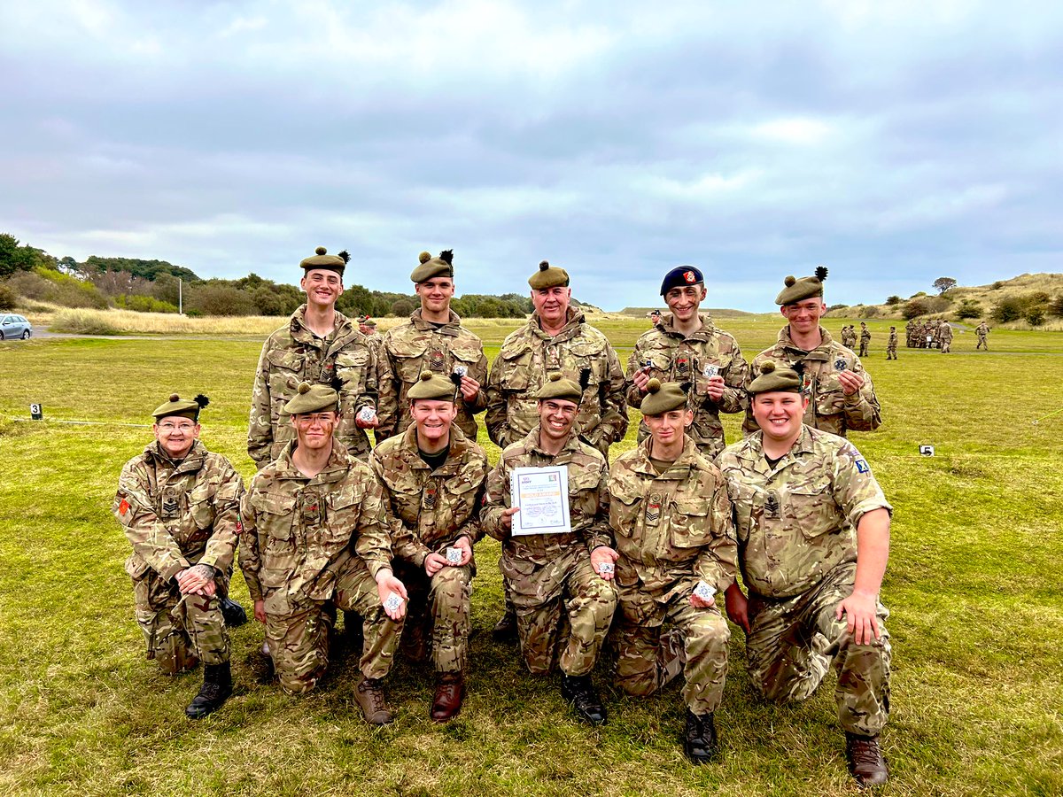 Great to visit the 51X Mil Skills Competition at Barry Buddon to see Team L and B  rewarded with silver medals and a gold standard award after a sterling effort which they thoroughly enjoyed.
Thanks also to SSIs Griffin and Holmes for team support, all stars!