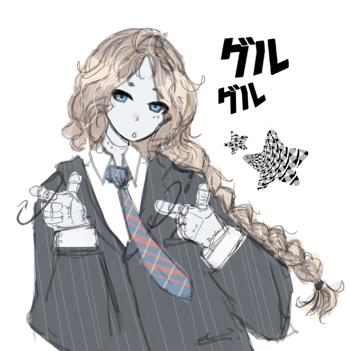 my new character, they are an android :] #rkgk #イラスト #oc #オリジナル