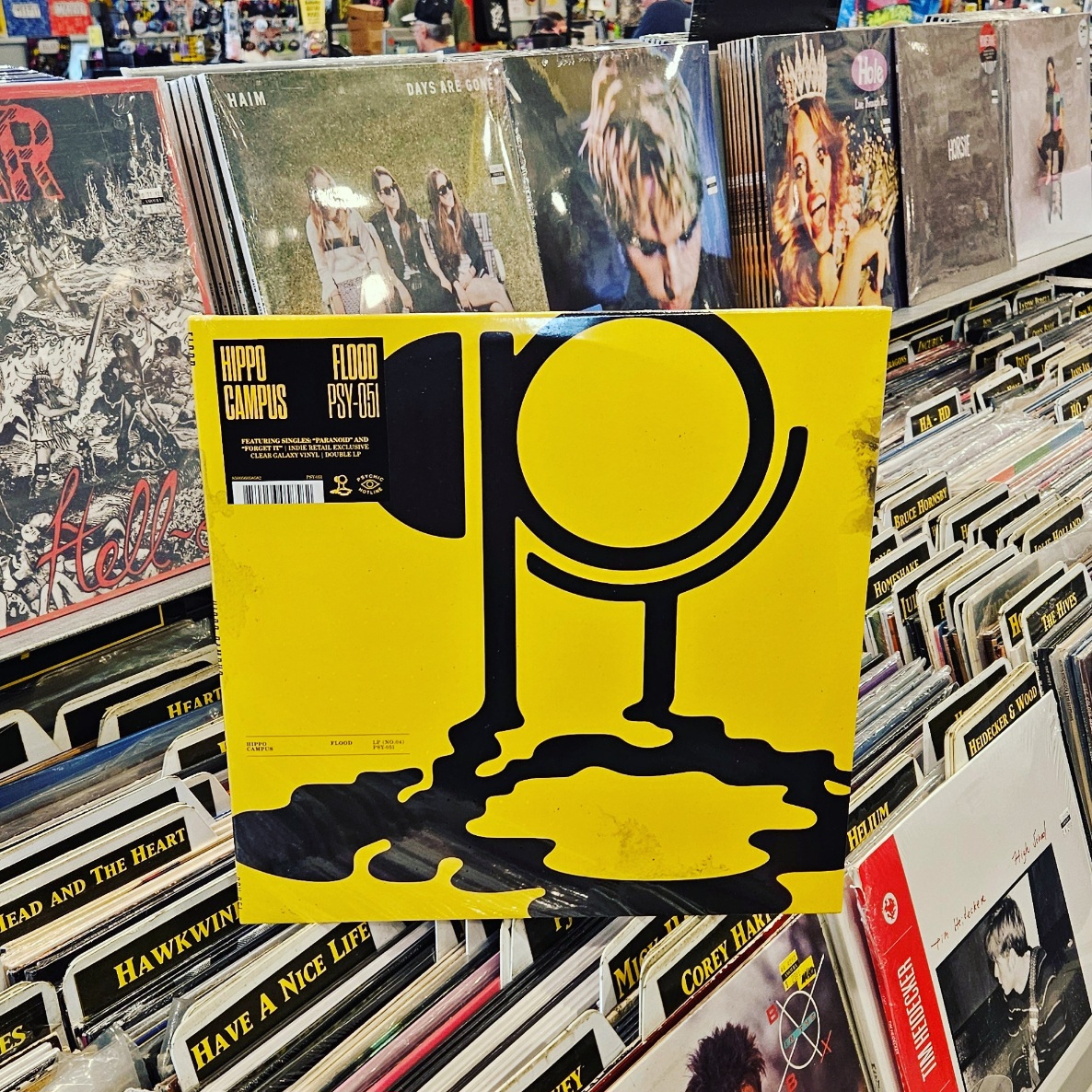 .<a href="/thehalocline/">hippo campus</a> just released the vulnerable &amp; introspective "Flood." The songwriting is tight as ever, with catchy choruses, layered compositions, and thoughtful lyrics. It's out on CD, 2LP &amp; indie exclusive clear galaxy 2LP via <a href="/psyhotline/">PSYCHIC HOTLINE</a>.

Get it here: bit.ly/2Ah9ChY