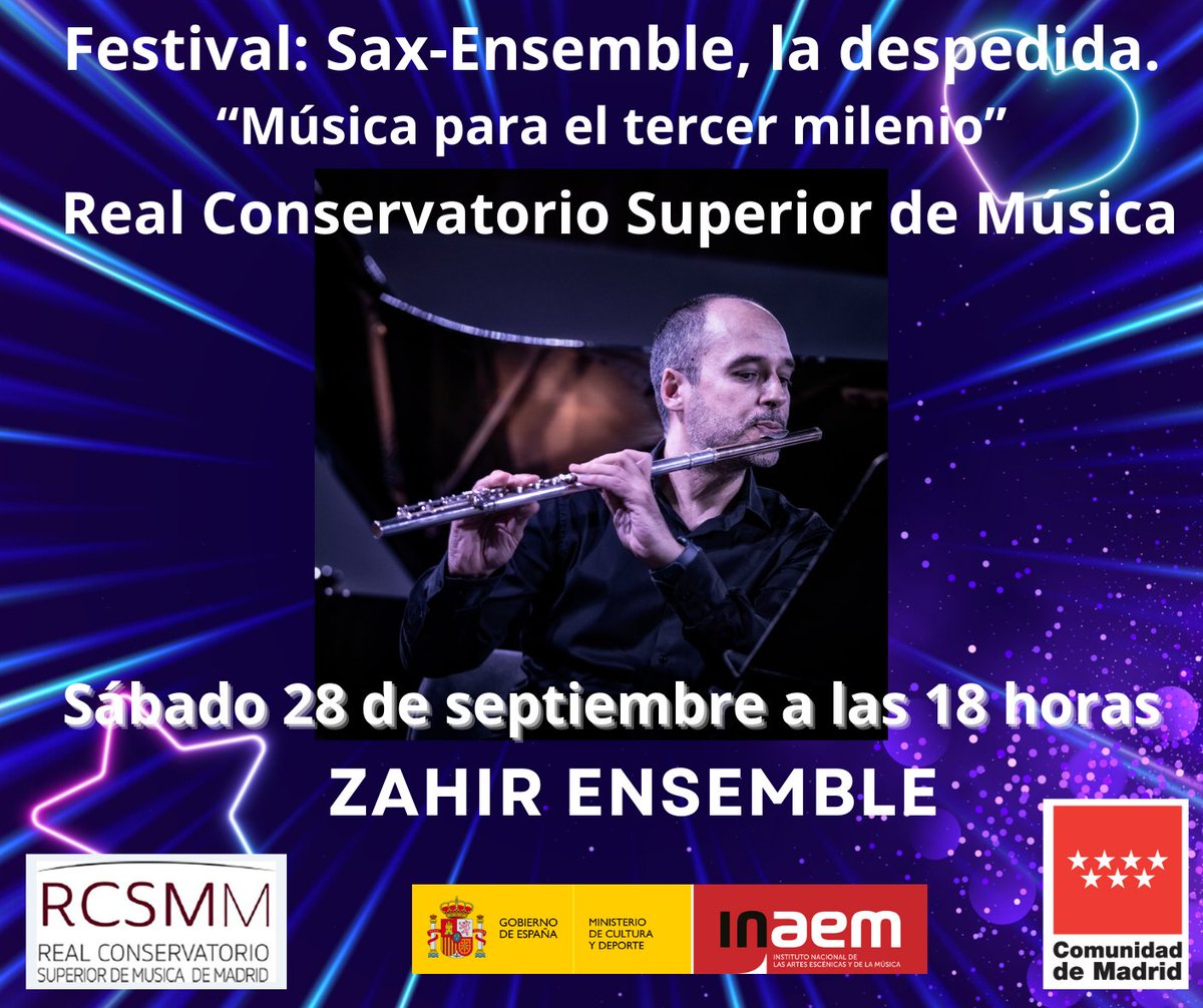 saxensemble's tweet photo. SAX-ENSEMBLE, LA DESPEDIDA- PROXIMO CONCIERTO: ZAHIR ENSEMBLE - https://t.co/5QOwhi7bsa https://t.co/HywgrlUhlu