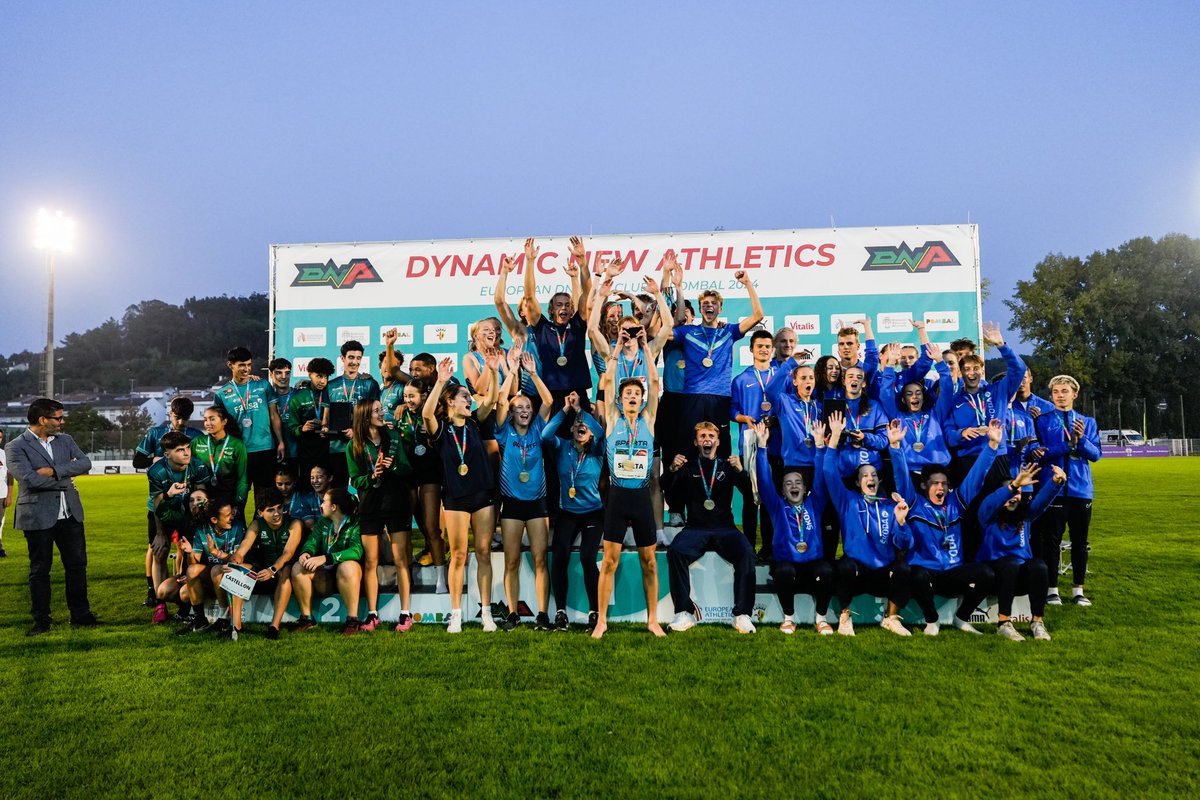 EuroAthletics's tweet photo. Final A top three: 

🏆 Sparta
🥈 Castellon 
🥉 Plzen

Thanks #DNAPombal, you were perfect! 💫

#AthleticsWithAttitude https://t.co/8a9t2Oi0xq