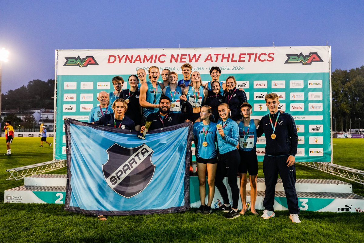EuroAthletics's tweet photo. Final A top three: 

🏆 Sparta
🥈 Castellon 
🥉 Plzen

Thanks #DNAPombal, you were perfect! 💫

#AthleticsWithAttitude https://t.co/8a9t2Oi0xq