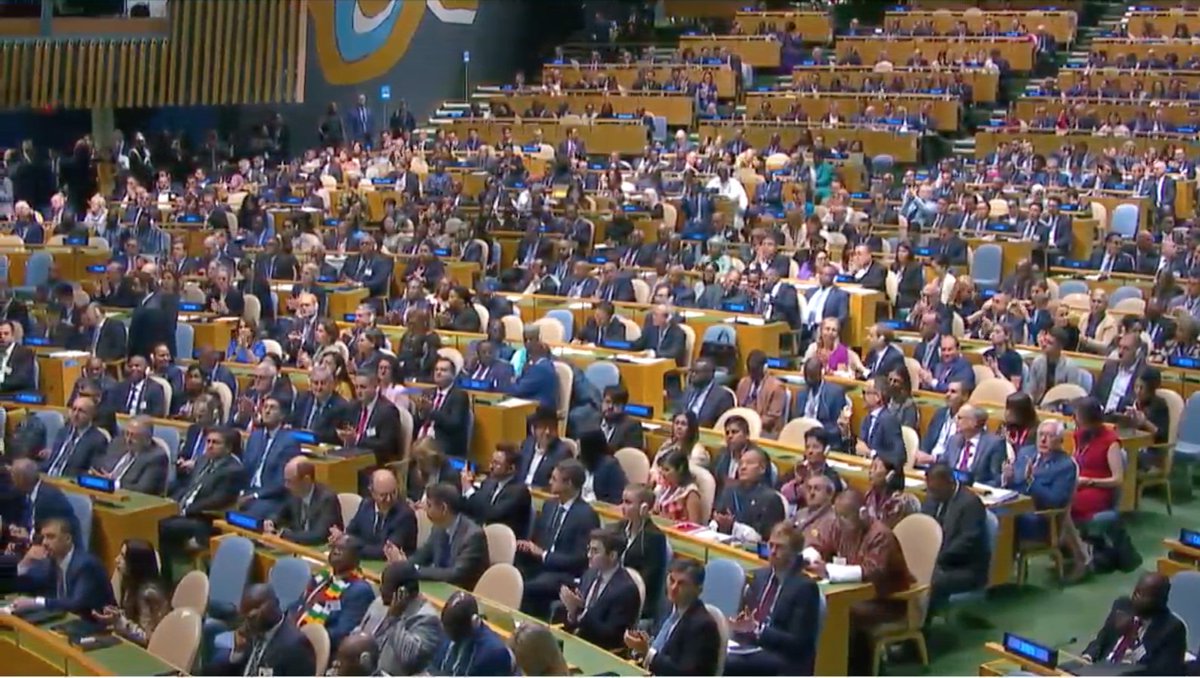 UgandaUN's tweet image. After over 12 months of hard negotiations the #PactForTheFuture was adopted. Albeit its imperfections it attempts to turbo charge the #SDGs 2030. G77+China pushed for the needs of the global south notably on #FinancingforDevelopment and bridging the technological gap in the wake…