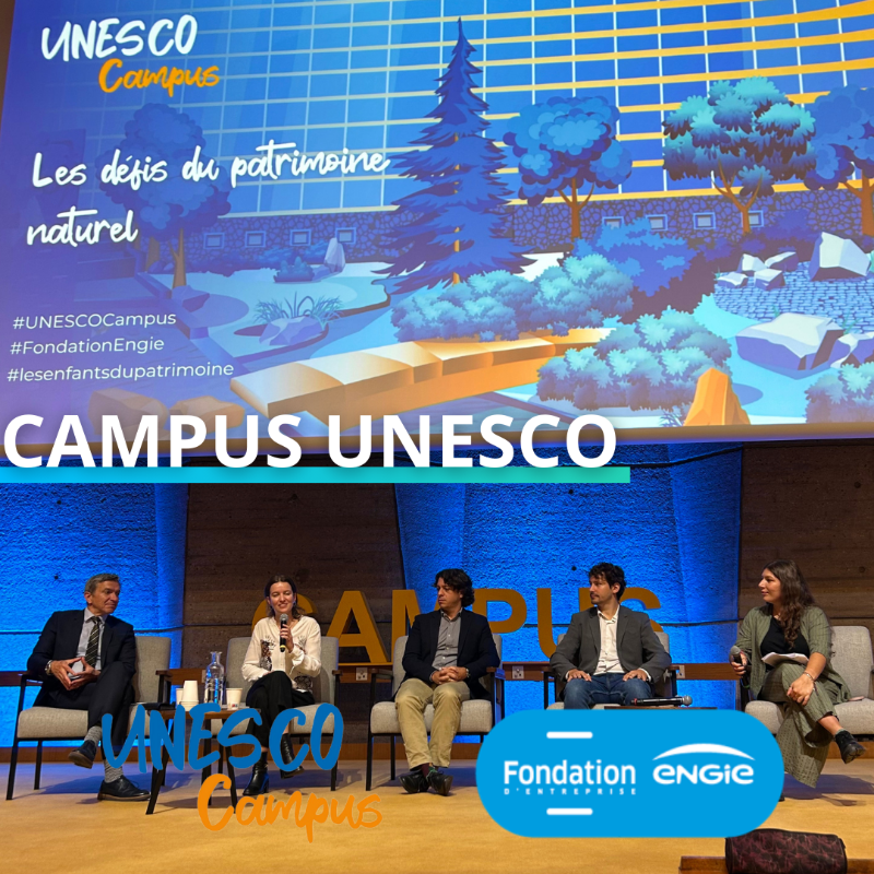 FondationEngie's tweet photo. 🌿 A l'occasion des #JEP , 300 jeunes réunis dans le cadre du CAMPUS @UNESCO_fr  "Les défis du patrimoine naturel" autour de 4 experts : @elounasso , Hélène Le Brun, Peter DeBrine, @UNESCO et @JoandelaMalla 
La Fondation @ENGIEgroup  mécène des CAMPUS UNESCO depuis 2014