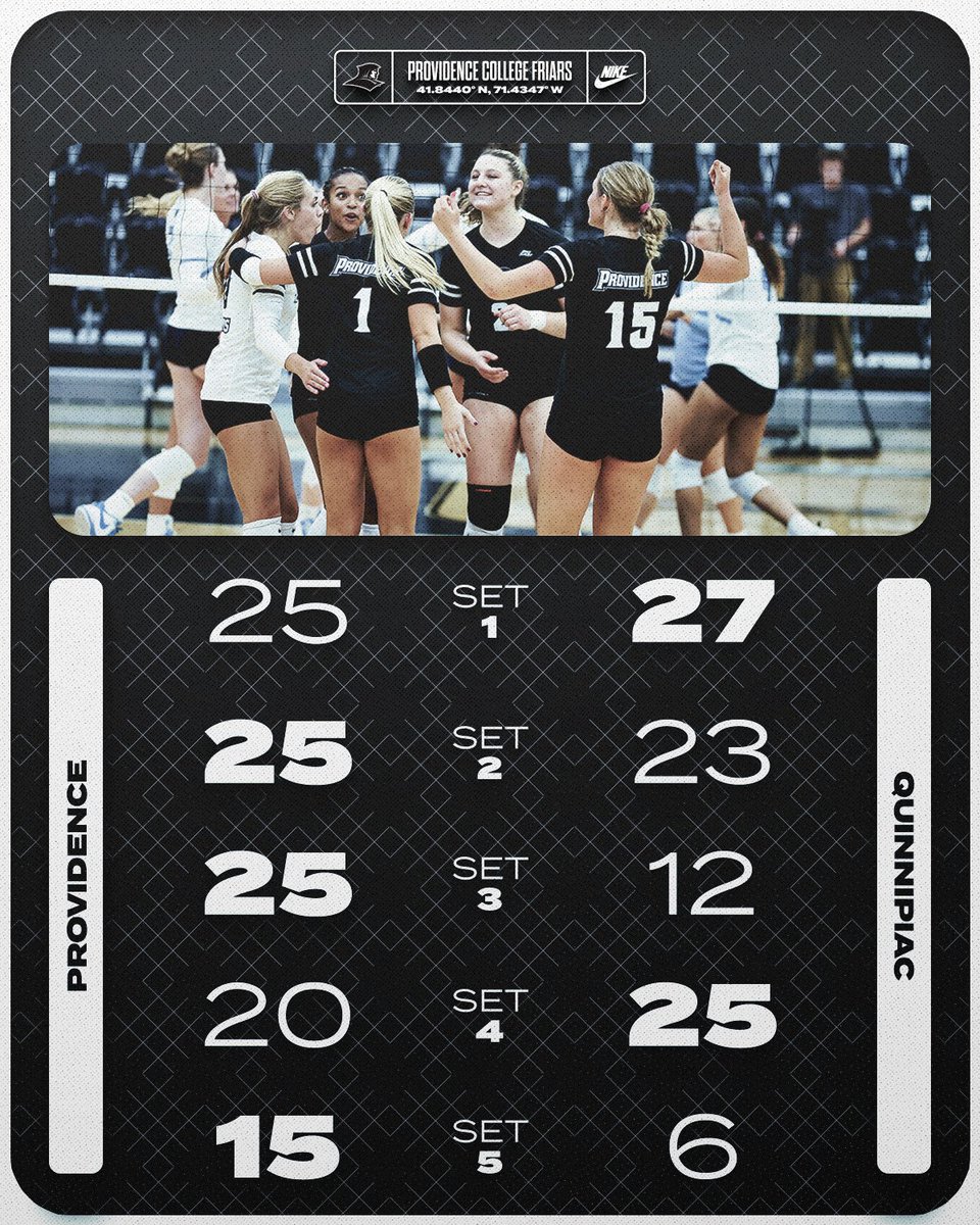 FriarVolleyball's tweet photo. Friars win in the fifth set!! #gofriars https://t.co/vEXstYRApL