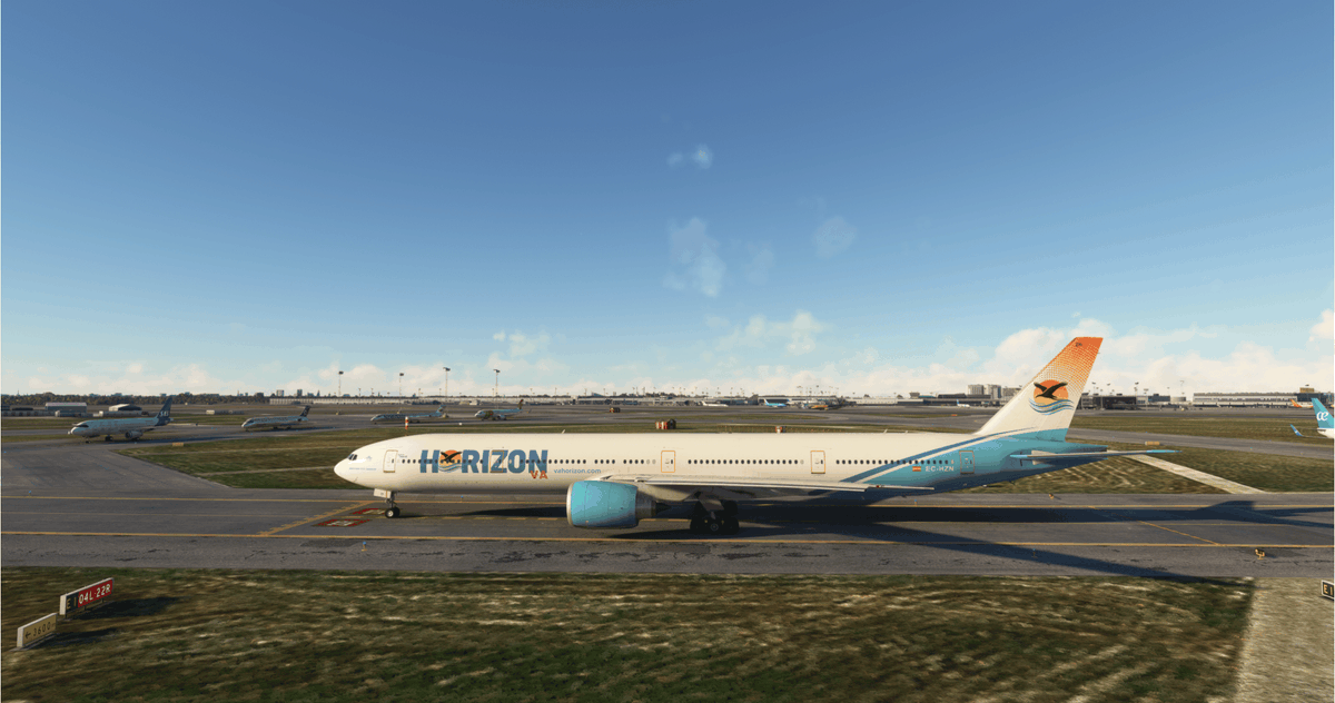 _horizonva's tweet photo. ¡Increíble vuelo de Copenhagen a Santiago de Compostela (EKCH-LEST) con la nueva librea del B777-300ER de HORIZON VA en @ivaoaero!🙌✈️

Regístrate en https://t.co/MPD6112sOy
#IVAO #HorizonVA #B77W #FlightSimulator #Aviation https://t.co/P9XwgBDukW