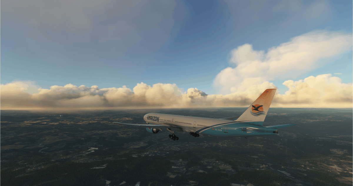 _horizonva's tweet photo. ¡Increíble vuelo de Copenhagen a Santiago de Compostela (EKCH-LEST) con la nueva librea del B777-300ER de HORIZON VA en @ivaoaero!🙌✈️

Regístrate en https://t.co/MPD6112sOy
#IVAO #HorizonVA #B77W #FlightSimulator #Aviation https://t.co/P9XwgBDukW