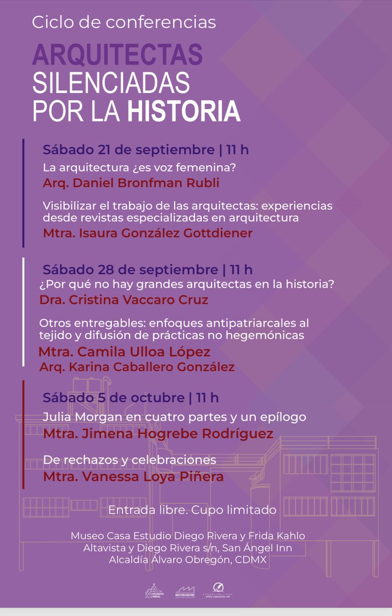 veta_arq's tweet photo. Conferencia de Vanessa Loya en el marco del ciclo "Mujeres silenciadas por la historia". Sábado 5 de octubre a las 11:00 hrs. La cita es en @casaestudiodr . Entrada Libre. https://t.co/wYnfDo9wuQ
