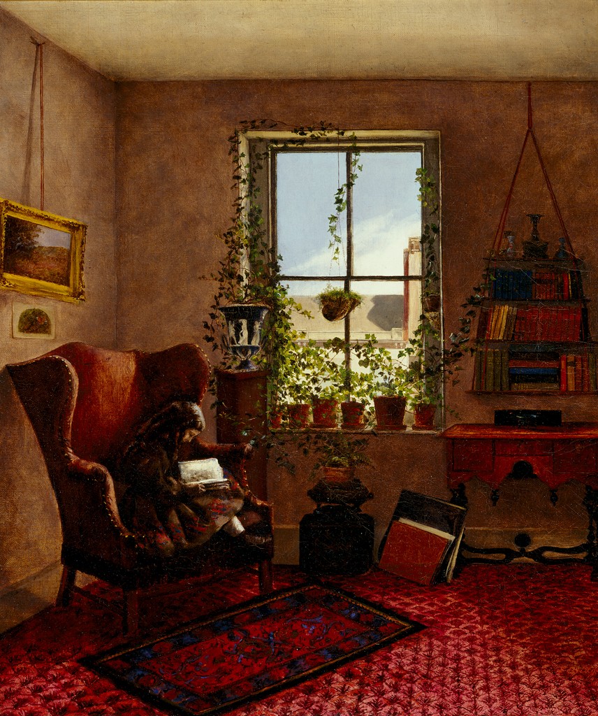 HighMuseumofArt's tweet photo. It’s officially the first day of fall and the vibes are starting to feel cozy! 

Fidelia Bridges (American, 1834–1923), Laura Brown in a Wing Chair, 1867, oil on canvas, Purchase with American Art Acquisition Fund, 1999.90. https://t.co/EF5SNAuM5k
