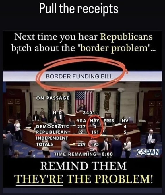 justgrateful's tweet photo. @The_OG_Menace Mike Johnson worsens the #BoderCrisis and according to the whiners in the @GOP MAGA cult it’s Biden’s fault?
Please explain.
#VoteBlueToEndTheHate #evangelicals Pennsylvania Georgia https://t.co/Yb1rK33kWv