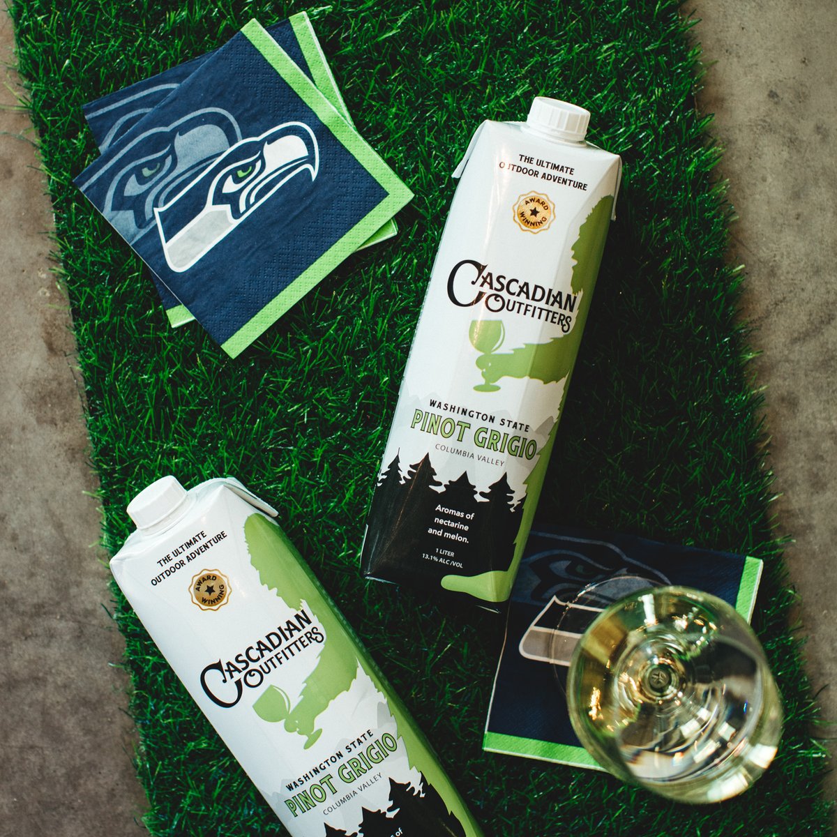 CascadianWine's tweet photo. Game day just got an upgrade! 🏈🍷 Cascadian Outfitters is the perfect companion for cheering on the Seahawks. Raise a glass and toast to touchdowns! 💚💙 

#GoHawks #GameDayVibes #CascadianOutfitters #WineAndFootball #WAWine #DrinkLocal #PNW #Sustainable #EcoFriendly https://t.co/p6Zv332nge