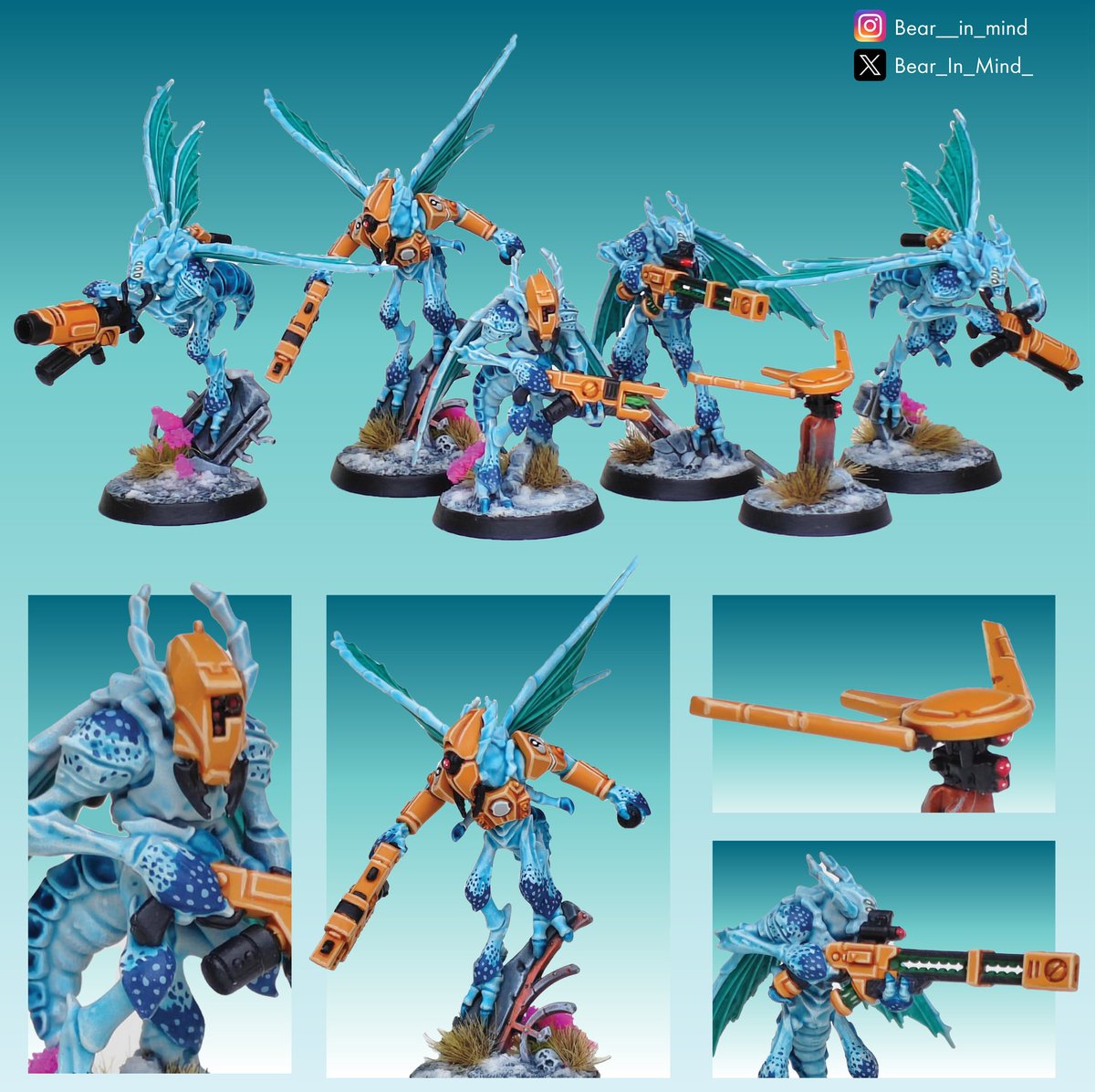 Another collage of my recent Vespids, enjoy!

#adwip #ad #warhammer #WarhammerCommunity #warhammer40k #killteam