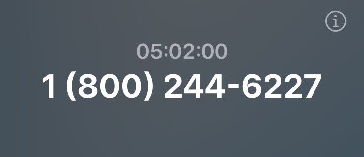 I think this is the longest I’ve ever been put on hold.