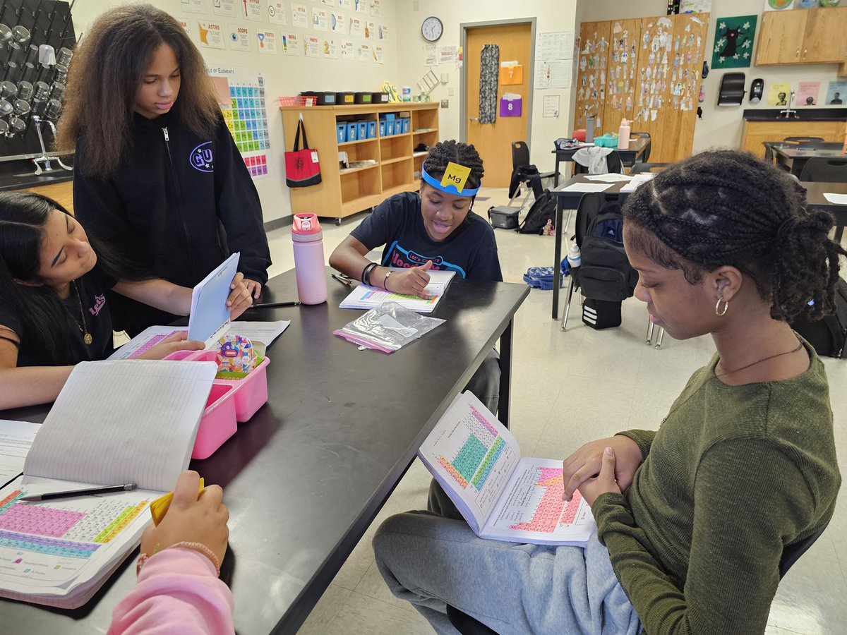 8th grade chemists <a href="/ROSArockets/">Royal Oaks School of the Arts</a> spent the week learning about patterns on the Periodic Table. We annotated the table, created edible Bohr models, and played Headbands to determine mystery elements.