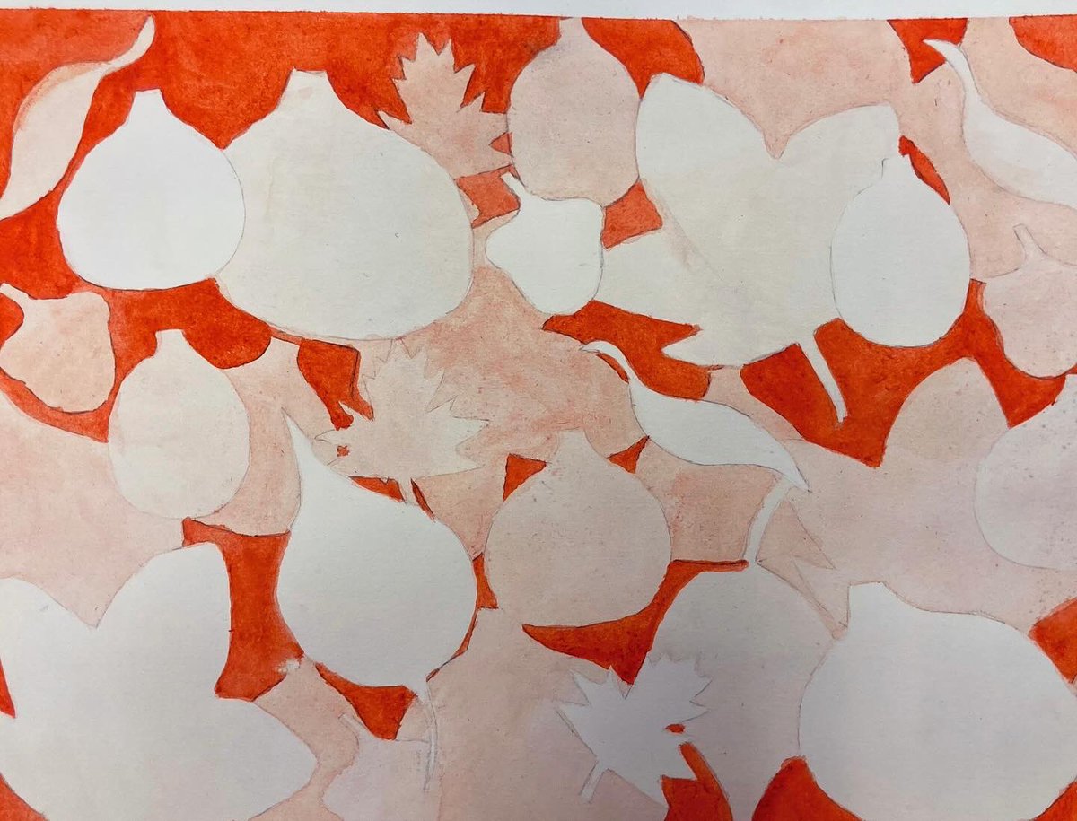nchsvisualarts's tweet image. Monochromatic watercolor painting with my intro art class. #nchsvisualarts #highschoolart #artsedga #cobbartrocks