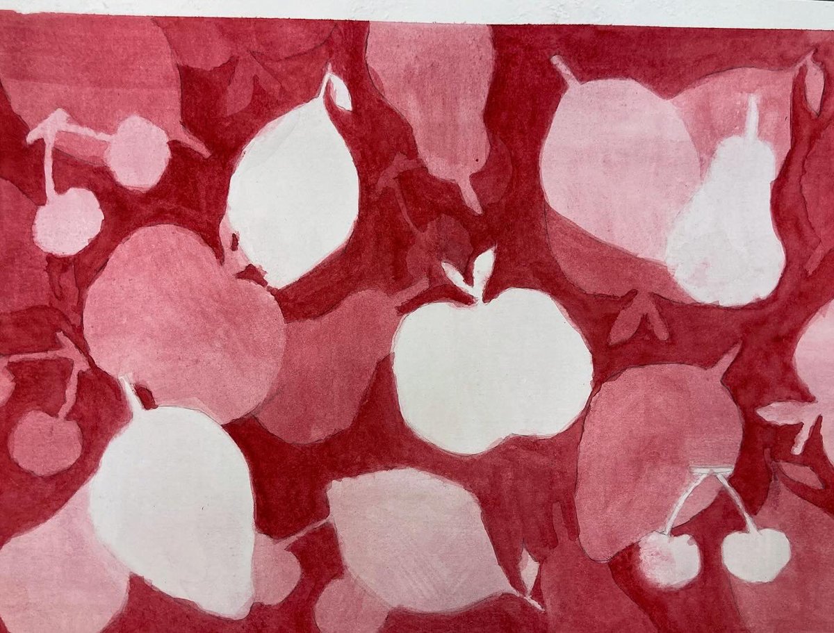 nchsvisualarts's tweet image. Monochromatic watercolor painting with my intro art class. #nchsvisualarts #highschoolart #artsedga #cobbartrocks