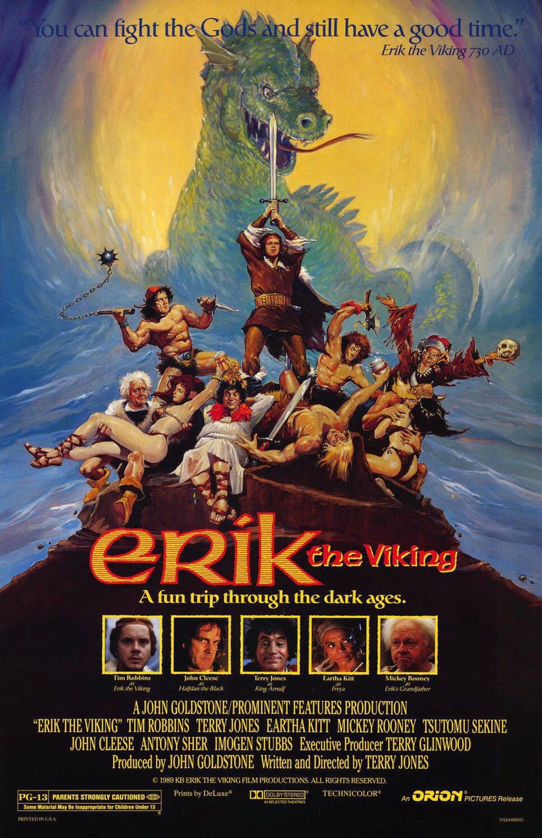 FilmNewsNos's tweet photo. 🎬MOVIE HISTORY: 35 years ago today, September 22, 1989, the movie ‘Erik the Viking’ opened in theaters!
@TimRobbins1 #MickeyRooney #EarthKitt #TerryJones #ImogenStubbs #JohnCleese #AntonySher #CharlesMcKeown #TimMcInnerny #SamanthaBond #JohnGordonSinclair #NeilInnes #JimCarter https://t.co/YW2wr8BPrQ