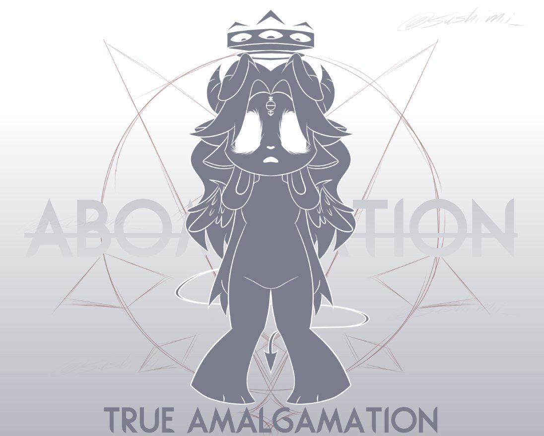 Sushiimii_'s tweet photo. "I'm me. I've always been me."

Amalgamation.
A coin split in half down the edge. https://t.co/ieXUQuI9pC