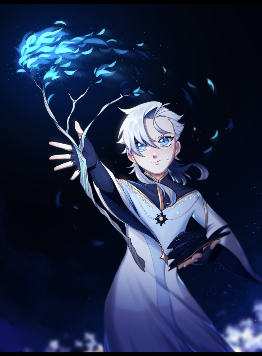 pierro whelp practicing magic i hate drawing glowy things!!!! 

#pierro
