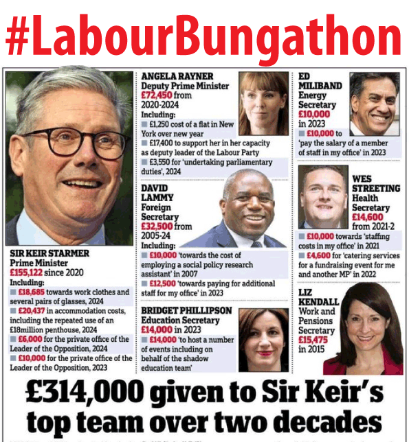 TobyMacallister's tweet photo. 🚨 THE GREAT LABOUR BUNGATHON
And this is just the tip of the iceberg.
#LabourBungathon #LabourSleaze #GrayGate #Donorgate #BungGate #LabourBungGate #SueGrayGate #LabourPartyConference #labourpartyconference2024 #Thieves https://t.co/NNQBOSFM6s