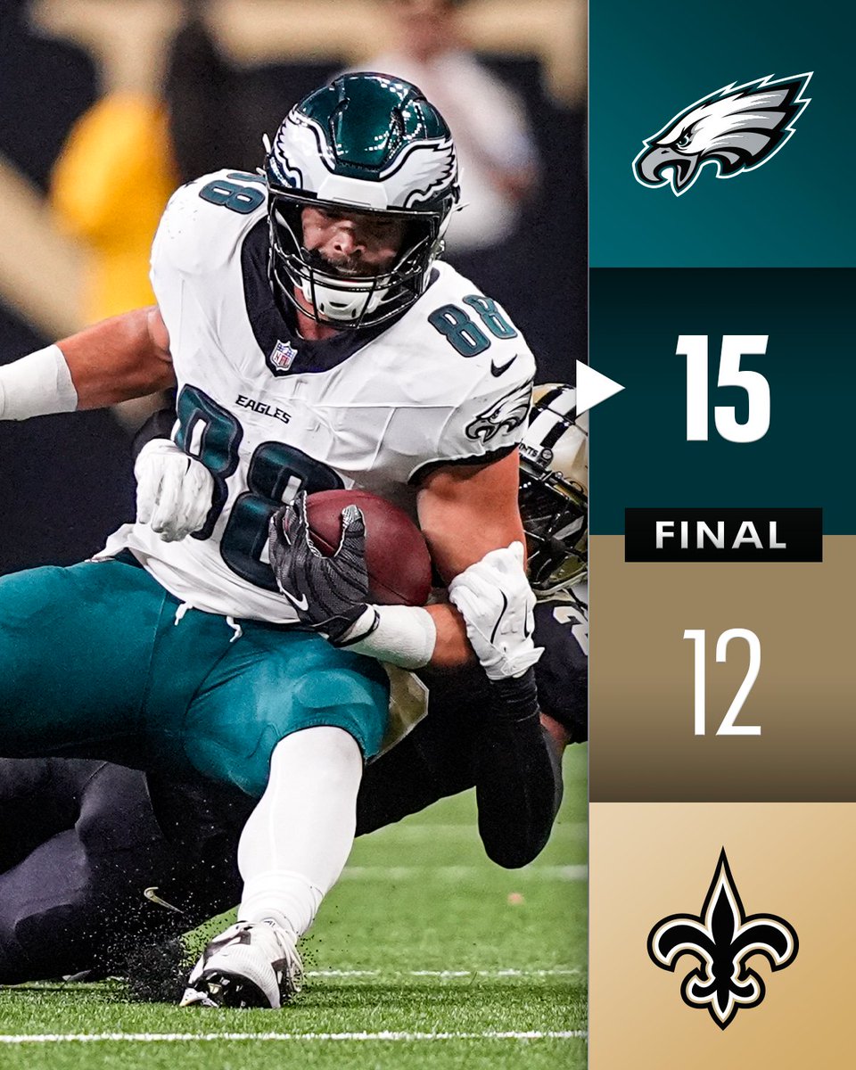 FINAL: <a href="/Eagles/">Philadelphia Eagles</a> leave New Orleans with a win! #PHIvsNO