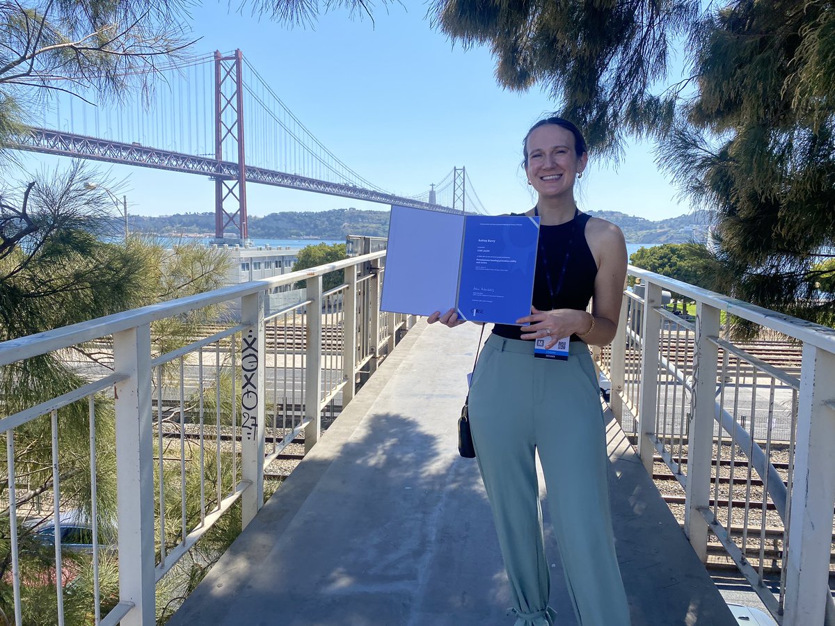ABarry5028's tweet photo. Snuck in a quick trip to the beautiful city of Lisbon before ERAS apps are due. Thank you @cirsesociety for the poster award and enormous honor!! https://t.co/H31gE1BBOJ
