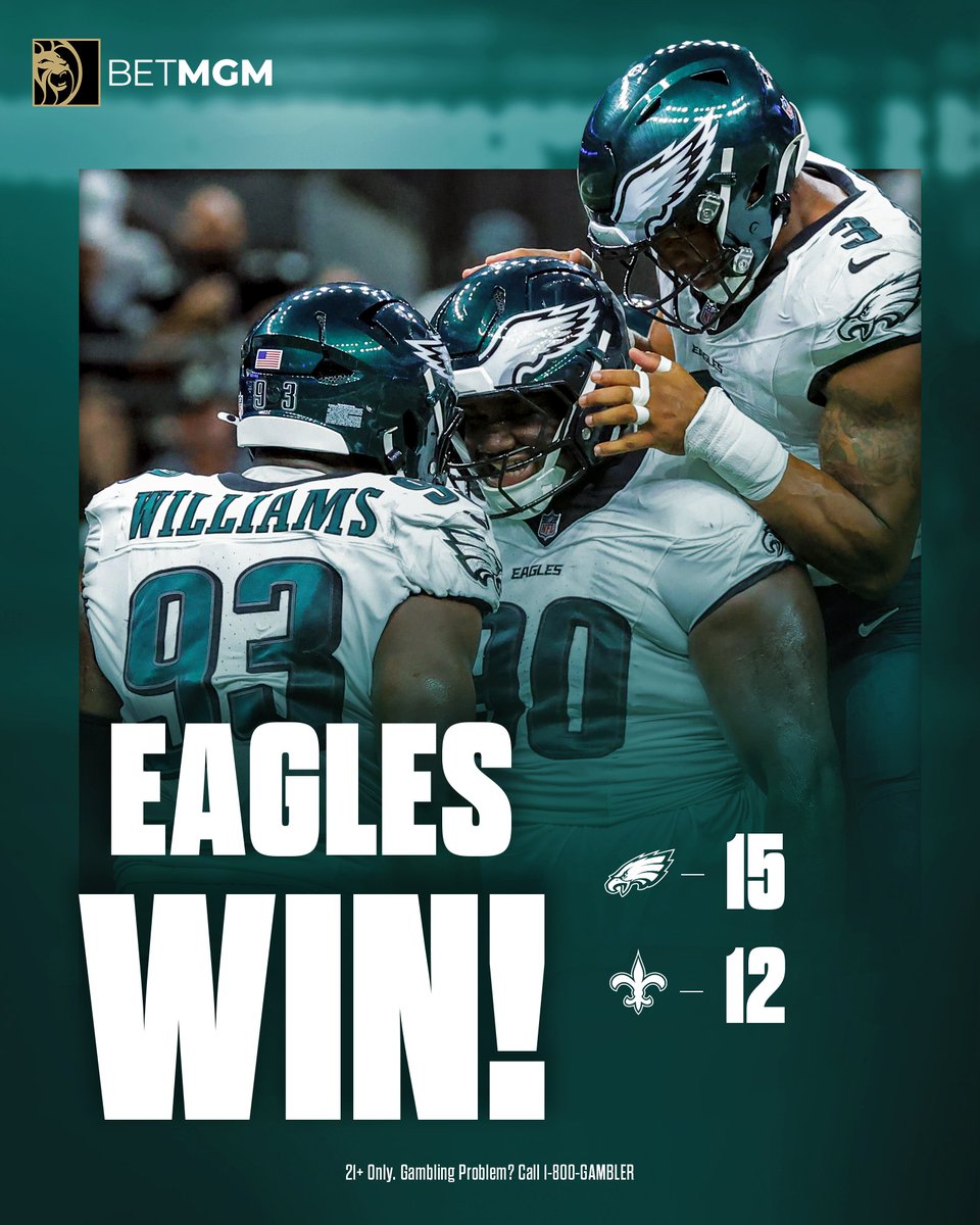 *Everyone exhale*

<a href="/BetMGM/">BetMGM 🦁</a> | #FlyEaglesFly