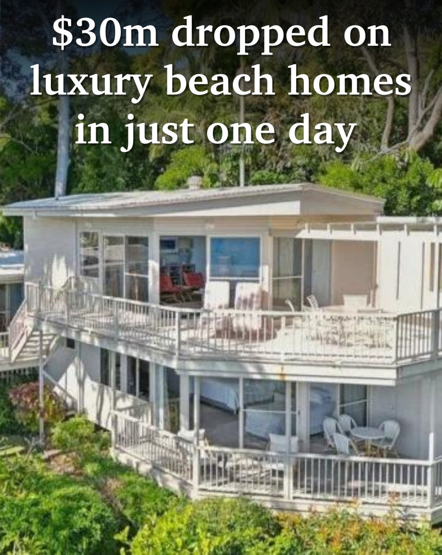 Tens of millions of dollars have been spent in just one day over two properties on the Sunshine Coast, showing just how valuable a view of the beach really is 😍🙌 DETAILS 👉 bit.ly/3Bd7yux