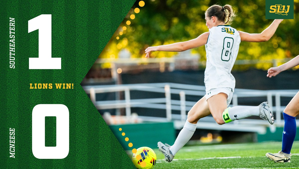 LionUpSoccer's tweet photo. LADY LIONS WIN! Hannah McCord's goal in the 42nd minute sends @LionUpSoccer to a win over McNeese in the @SouthlandSports opener for both teams

#LionUp https://t.co/iOZEmO29vZ