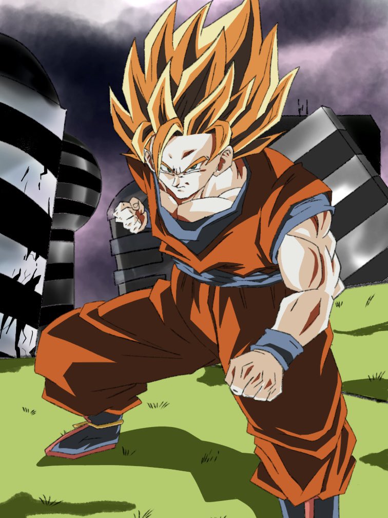 れんしうssj2孫悟空
ポーズはドッカンバトルのイラストを参考にさせていただきました