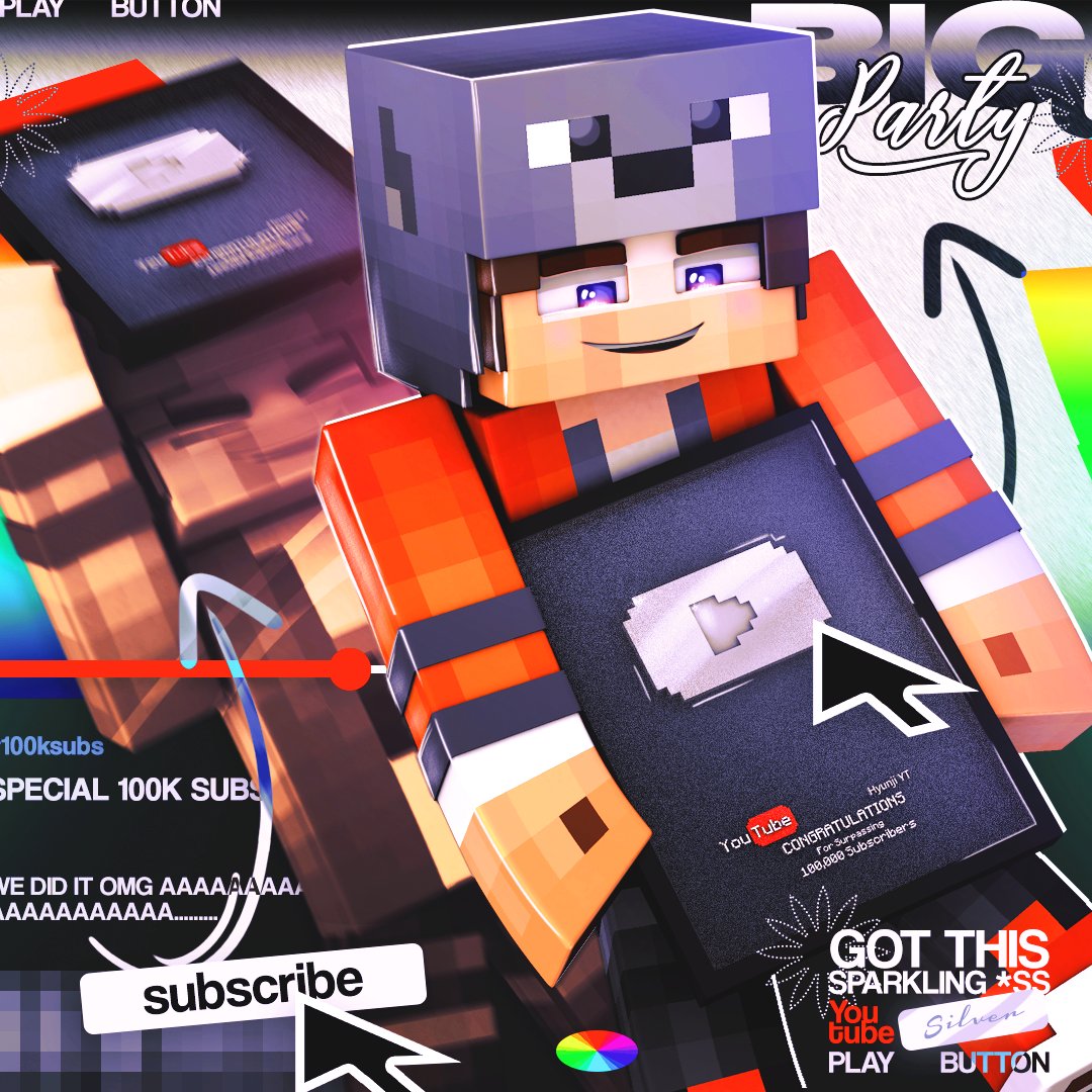 silver play button
#minecraft