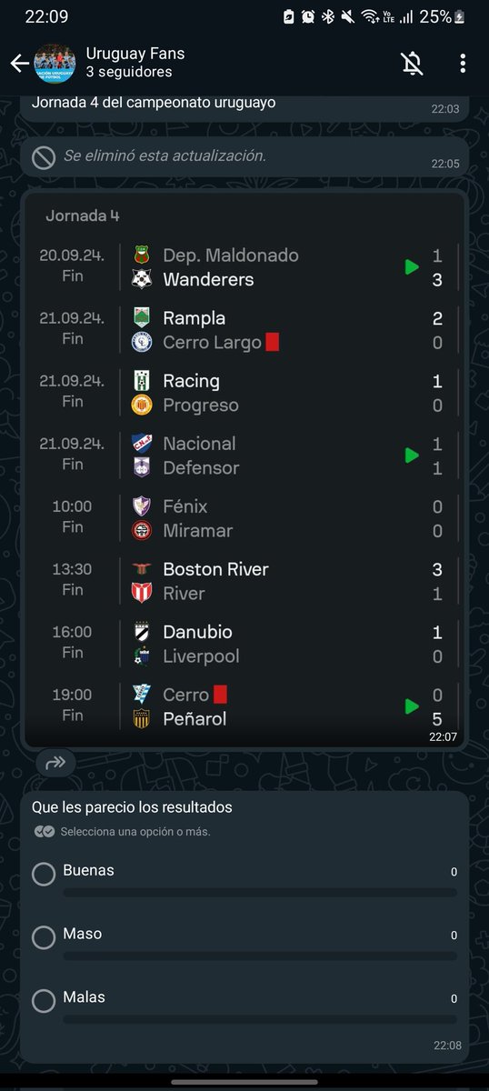 mi primito se hizo un canal de whatsapp para subir cosas de futbol 🥹