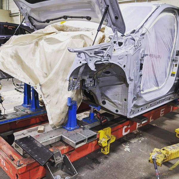 Celettegroup's tweet image. The #BMW  X2 is undergoing a frame rail replacement after a minor collision on a #Celette #framemachine. The Celette dedicated jigs not only hold the vehicle securely during the pulling process but also serve as a precise template for positioning and fitting new replacement parts