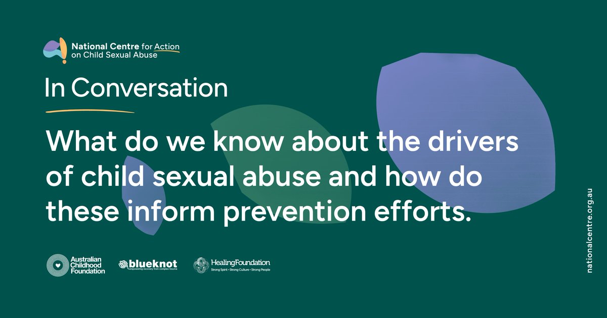 Last chance to register! 🎟️

Join our 26 September In Conversation webinar, set to explore the drivers of #childsexualabuse and how these inform prevention efforts.

Learn more and register now: events.humanitix.com/in-conversatio…

#inconversation #hereforchange