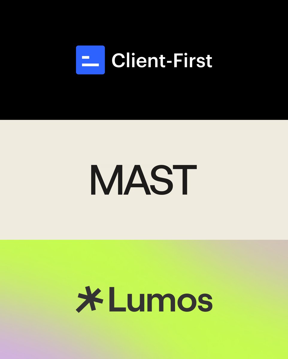masterflowmaker's tweet image. Client-first, Mast o Lumos: lo importante es que decidas

Elije uno y cíñete a él

✅ Construirás más rápido
✅ Reducirás errores
✅ Adáptalo a tus necesidades
✅ Se consistente entre proyectos

Son los frameworks + usados de @webflow  y cualquiera optimiza tu tiempo