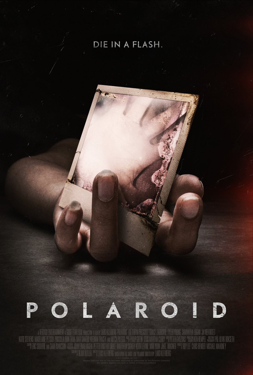 ReelFeelsPod's tweet image. #200DaysOfHorror

Movie #354- Polaroid (2019) 

High school loner Bird Fitcher has no idea what dark secrets are tied to the Polaroid camera she finds. It doesn't take long to discover that those who have their picture taken with it, soon die.