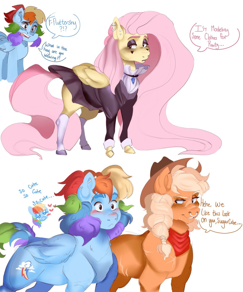 creaturedeerr's tweet photo. Pretty obsessed with drawing gay horses getting flustered honestly 
#mylittlepony https://t.co/oZ8Y1Q9JvC