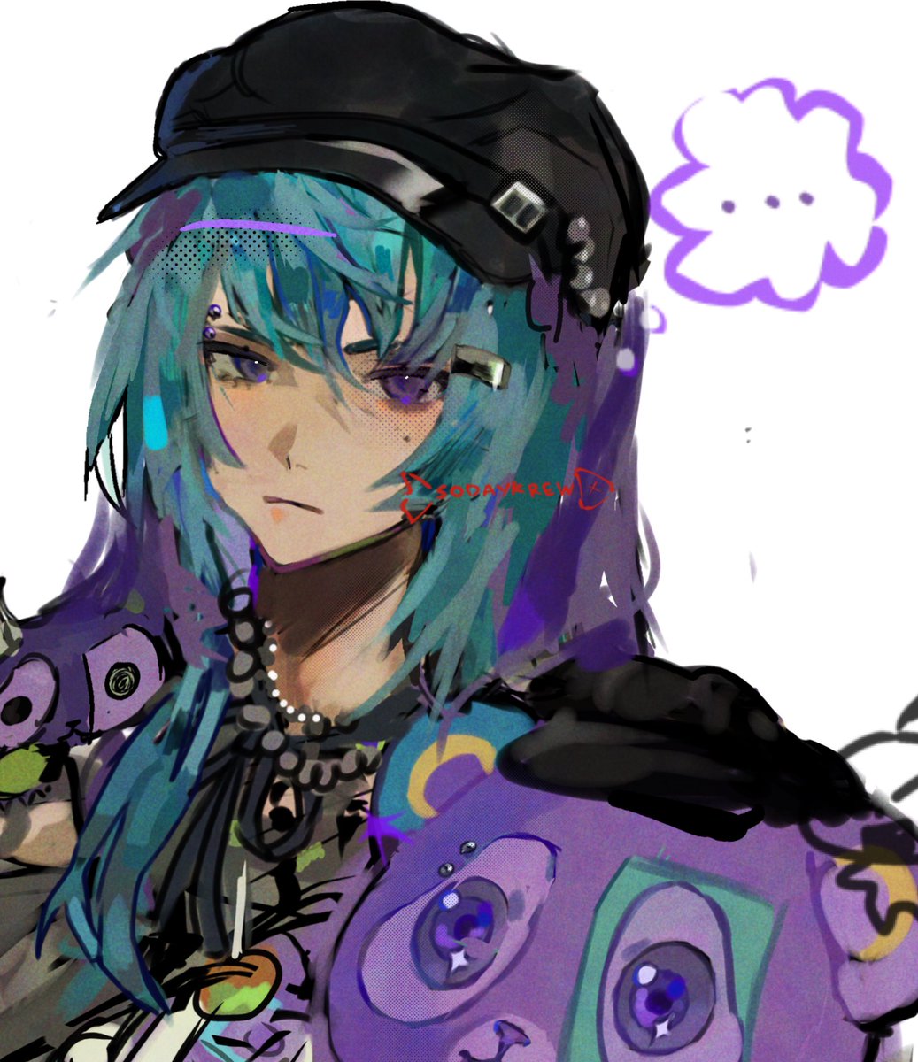 sodaydiv's tweet photo. uhmmmmmm test art ????? 
I got lazy to render everything else and the hand turned out ugly so ignroe that thanks 🪻
#lunar #krewfanart #krew #krewreacts https://t.co/IHxBu7gkTl