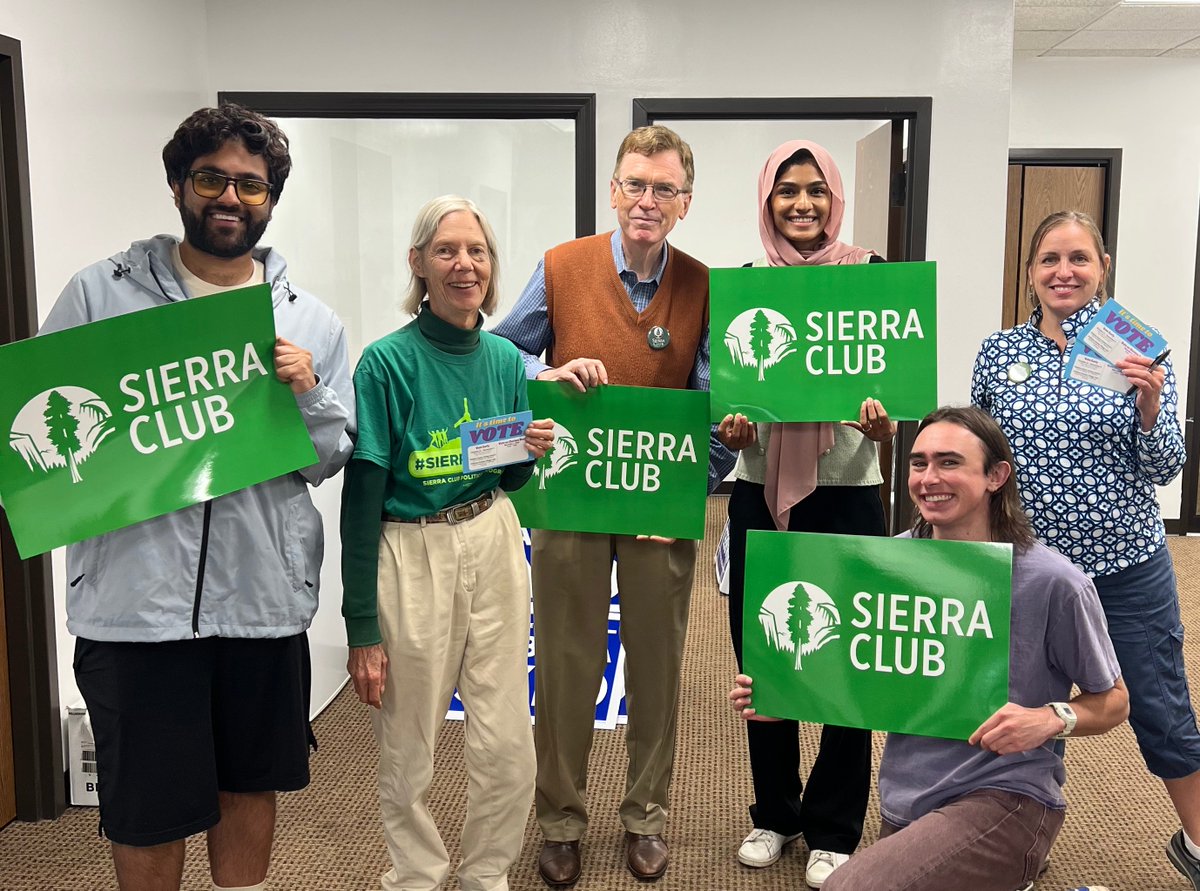 SierraClubIL's tweet photo. Rain or shine our volunteers are hard at work reaching voters to support our climate champions! Sierra Club staff and volunteers wrote over 230 postcards today in support of @NabeelaforIL #SierraVotes https://t.co/lWuJ2xpC8J